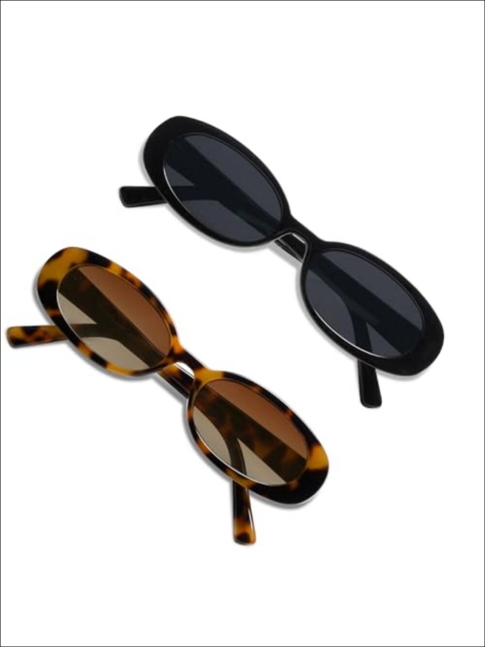 Polarized Retro Oval Sunglasses Small 90s UV400